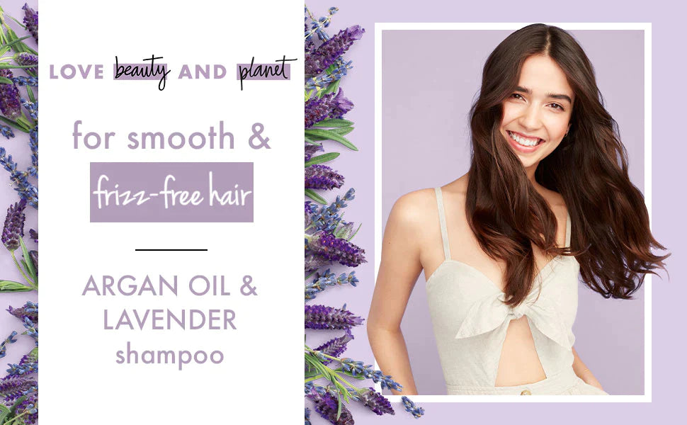 Argan oil and lavender frizz free shampoo