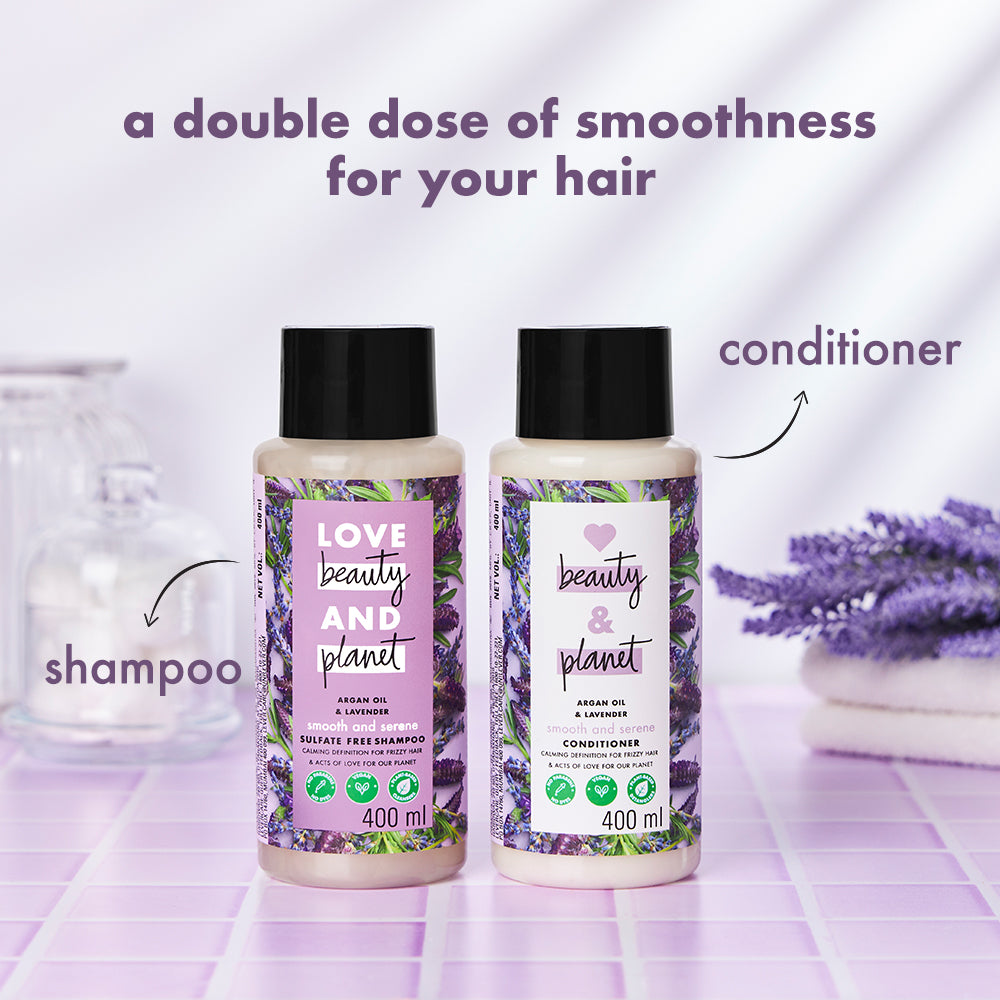 Argan oil and lavender shampoo and conditioner