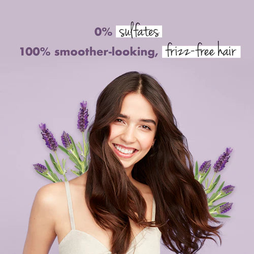  Get Frizz Free Hair With Natural Argan Oil & Lavender Sulfate Free Anti-Frizz Shampoo 
