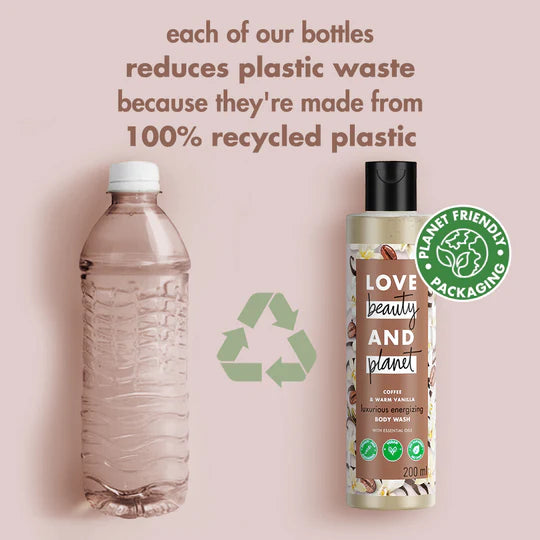   Love Beauty & Planet Bottles Made up of 100% Recycled Plastic 
