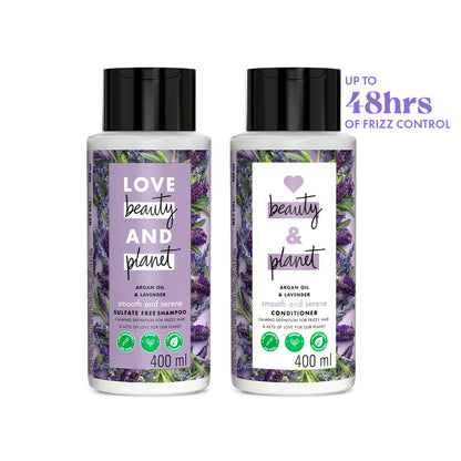Argan Oil & Lavender Shampoo + Conditioner Combo - 400ml Each