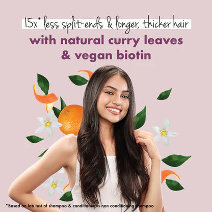 Curry Leaves & Biotin Shampoo + Conditioner + Scalp Serum + Scalp Massager Combo