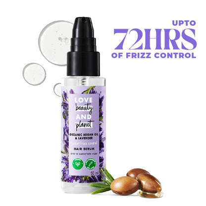 Love Beauty & Planet Argan Oil & Lavender Frizz Control Hair Serum