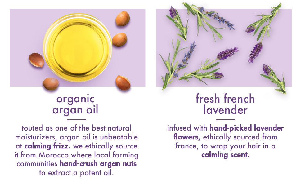 Argan oil and fresh french lavender
