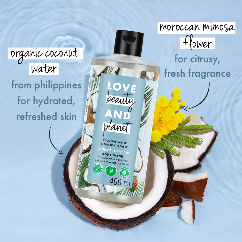  Coconut Water & Mimosa Flower Body Wash (200ml + 200ml) (Pack of 2)