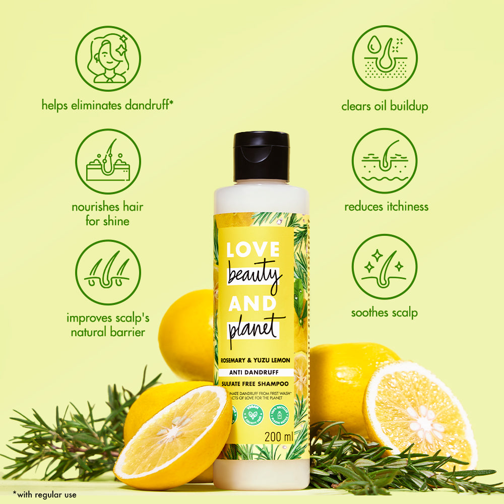 Rosemary & Yuzu Lemon Anti Dandruff Shampoo - 400 ml