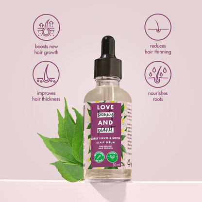 Curry Leaves & Vegan Biotin Hair Growth Scalp Serum