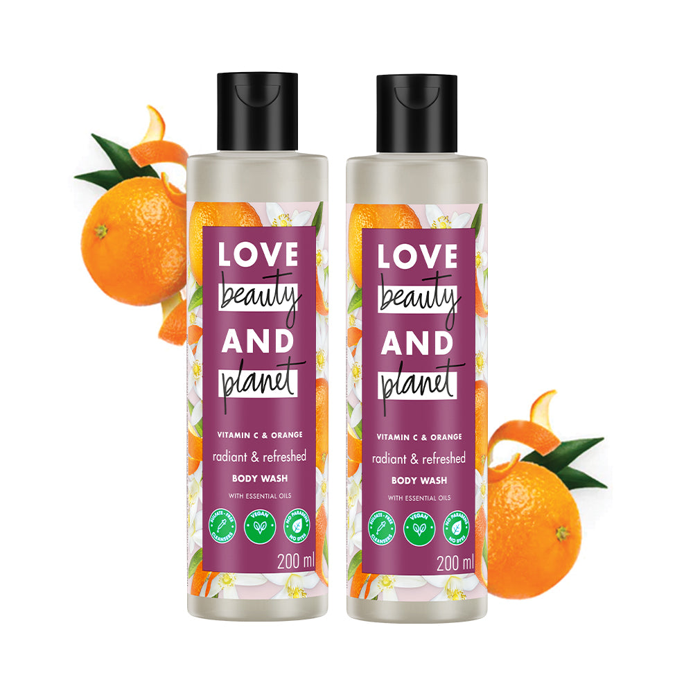  Vitamin C & Orange Body Wash for glowing skin (200ml + 200ml) (Pack of 2)
