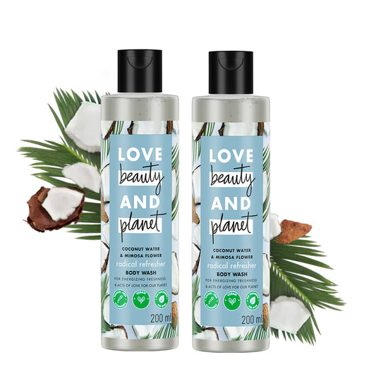 Coconut Water & Mimosa Flower Body Wash (200ml + 200ml) (Pack of 2)