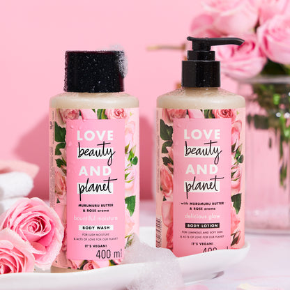 Murumuru Butter and Rose Body Wash & Lotion Combo - 400ml + 400ml