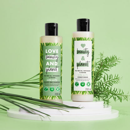 Tea Tree Oil, Peppermint & Vetiver Shampoo + Conditioner  Combo