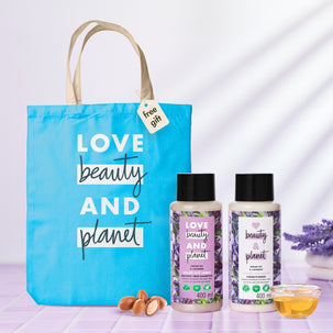 Argan Oil & Lavender Shampoo + Conditioner + Tote Bag Combo