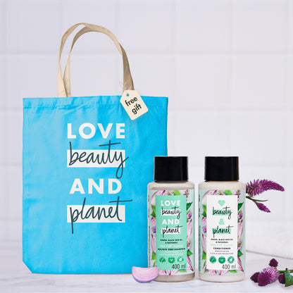 Onion, Black Seed & Patchouli Shampoo + Conditioner + Tote Bag Combo