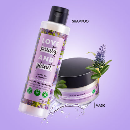 Argan Oil & Lavender Shampoo 200 ml + Hair Mask 200 ml Combo