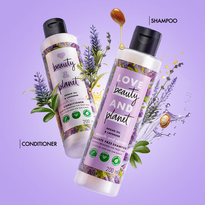 Argan Oil & Lavender Shampoo + Conditioner Combo - 200ml Each
