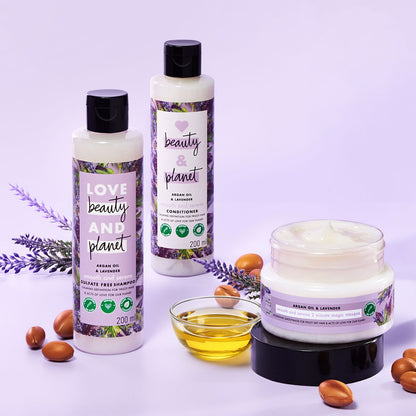 Argan Oil & Lavender Shampoo + Conditioner + Hair Mask Combo