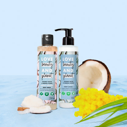 Coconut Water & Mimosa Flower Body Wash & Lotion Combo - (200ml + 190ml)