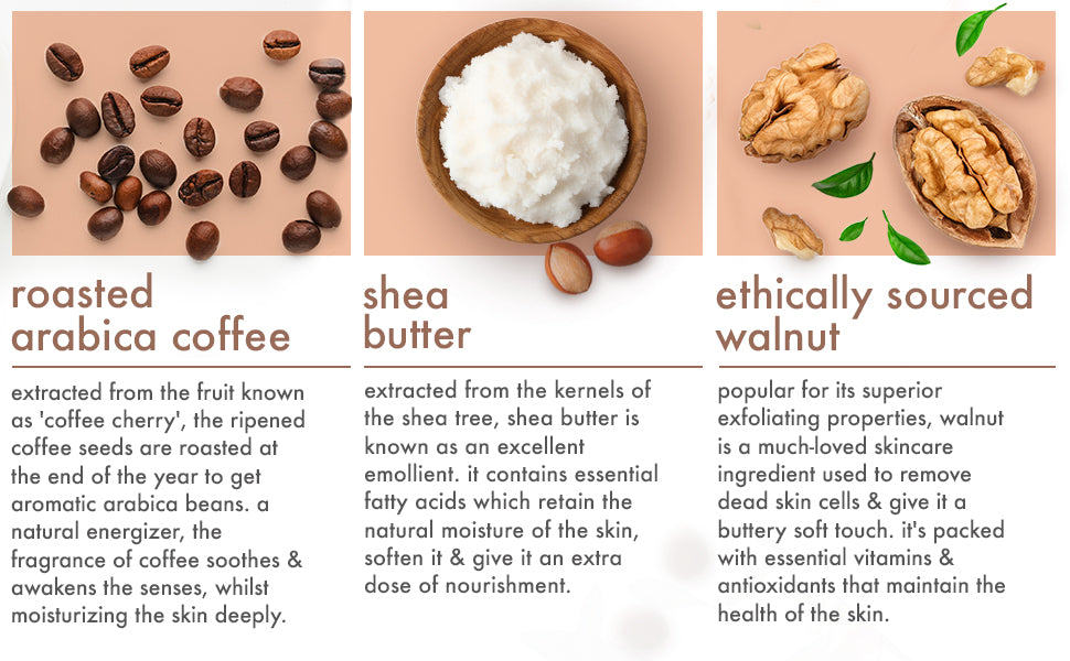  Coffee & Warm Vanilla Body Scrub Ingredients 