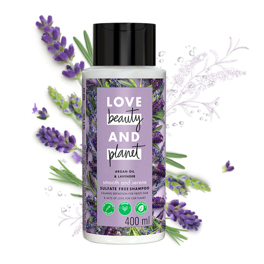 Natural Argan Oil & Lavender Sulfate Free Anti-Frizz Shampoo - 400ml
