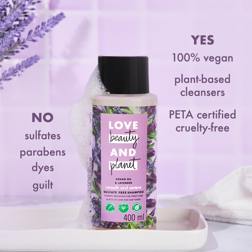  Argan Oil & Lavender Sulfate Free Anti-Frizz Shampoo - 200ml