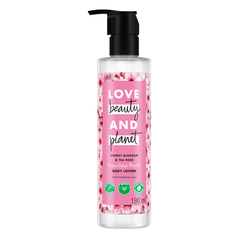 Cherry blossom and tea rose body lotion