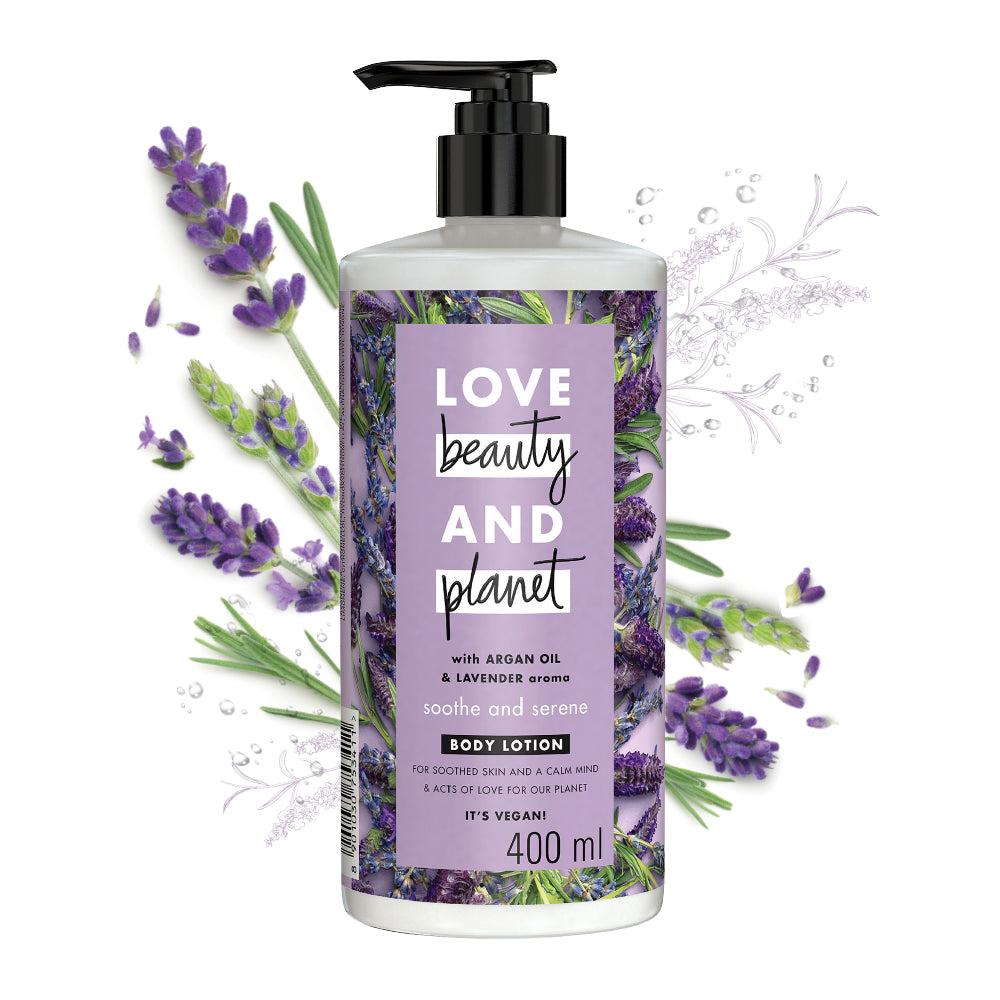 Argan Oil & Lavender Body Lotion | Soothing Body Lotion 400ml Love Beauty &