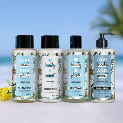 Coconut Water & Mimosa Flower Volume and Bounty Shampoo & Conditioner Combo - (400ml + 400ml)