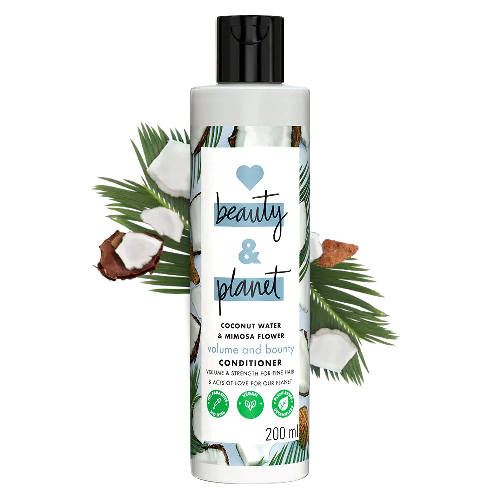  Coconut Water & Mimosa Flower Volume and Bounty Shampoo & Conditioner Combo - (200ml + 200ml)