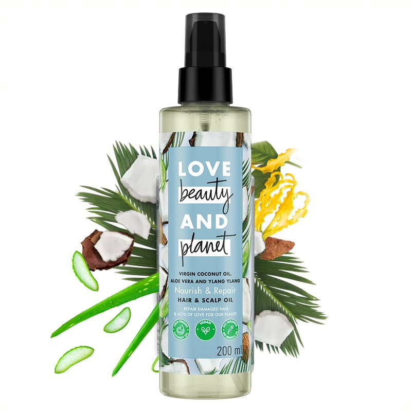  Virgin Coconut Oil, Aloe Vera & Ylang Ylang Hair & Scalp Oil - 200ml