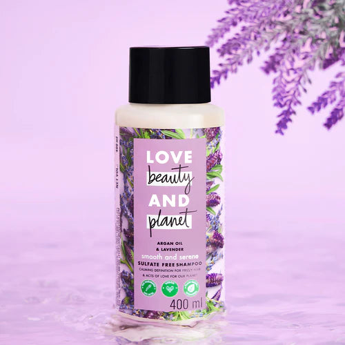 Natural Argan Oil & Lavender Sulfate Free Anti-Frizz Shampoo - 400ml